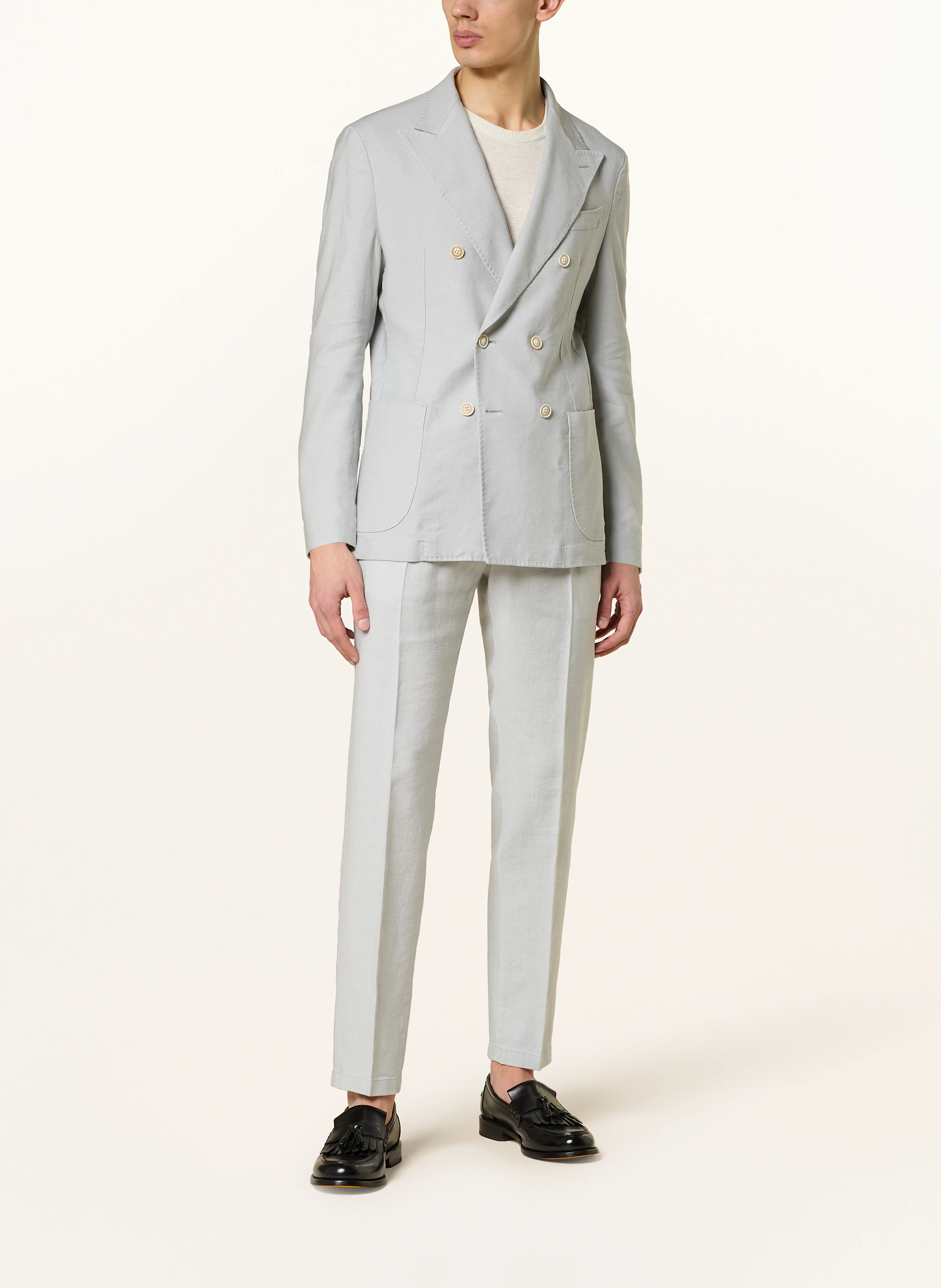 windsor. Anzugsakko SALINO Extra Slim Fit mit Leinen