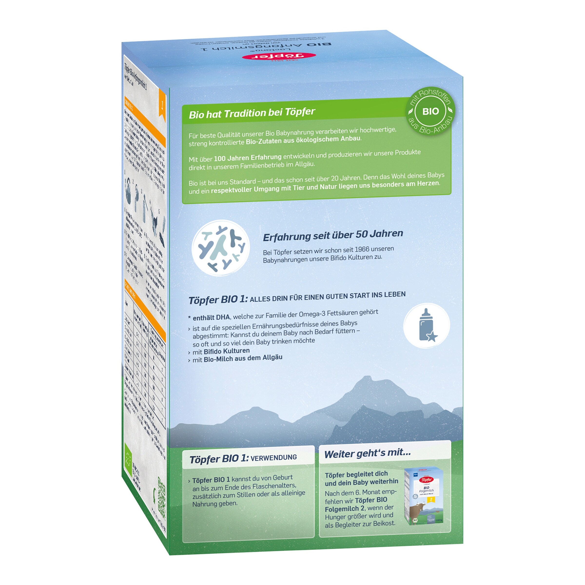 Töpfer Bio Anfangsmilch 1, 600g