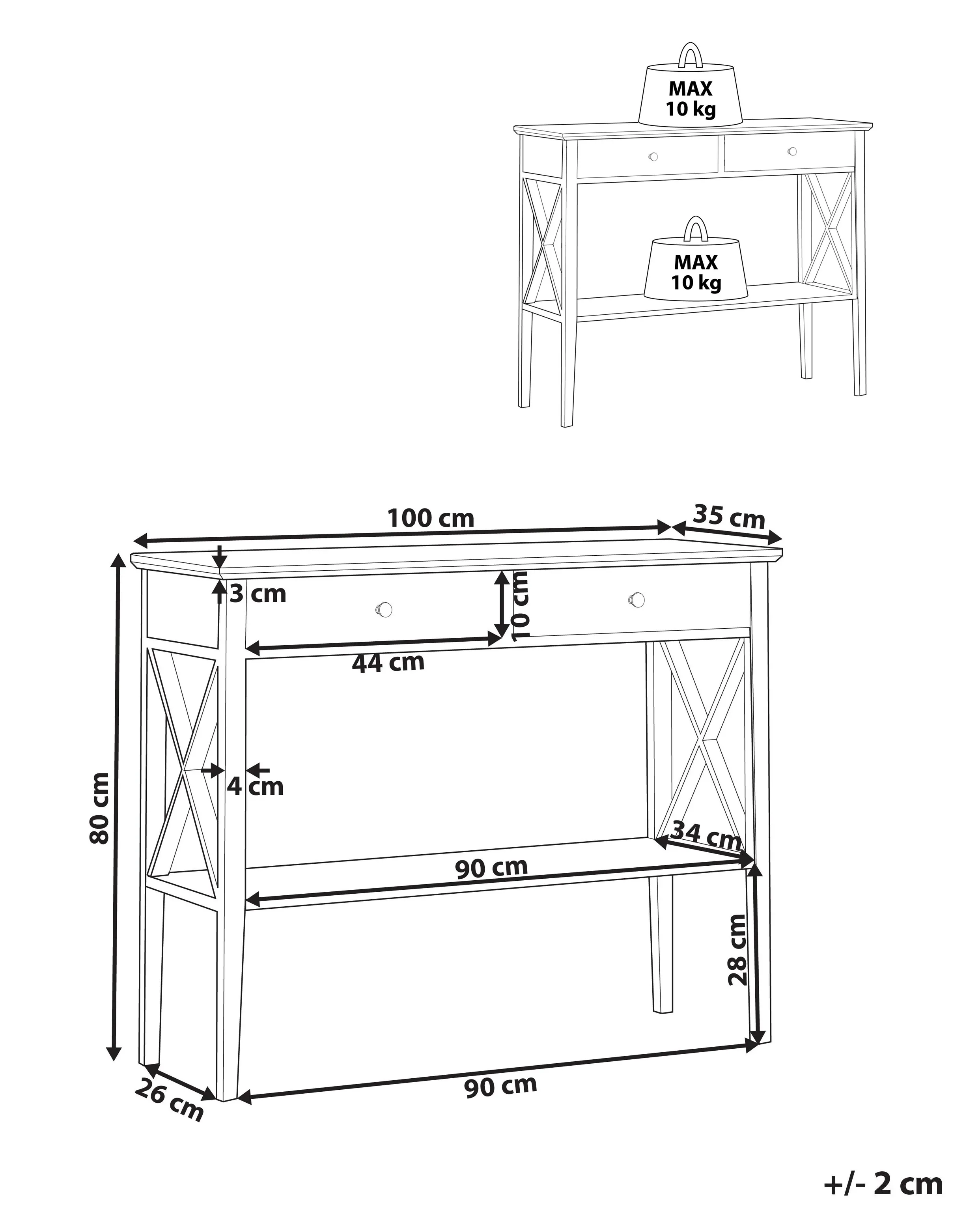 Sidetable AVENUE Zwart