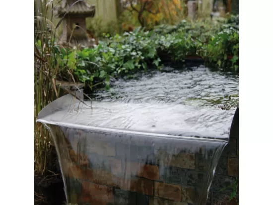 Ubbink Lame de cascade Brisbane 60cm Inox pour étang de jardin
