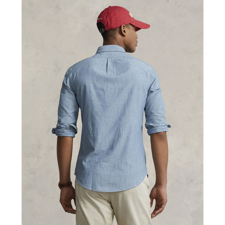 Polo Ralph Lauren Slim Fit Chambray Shirt Lyseblå