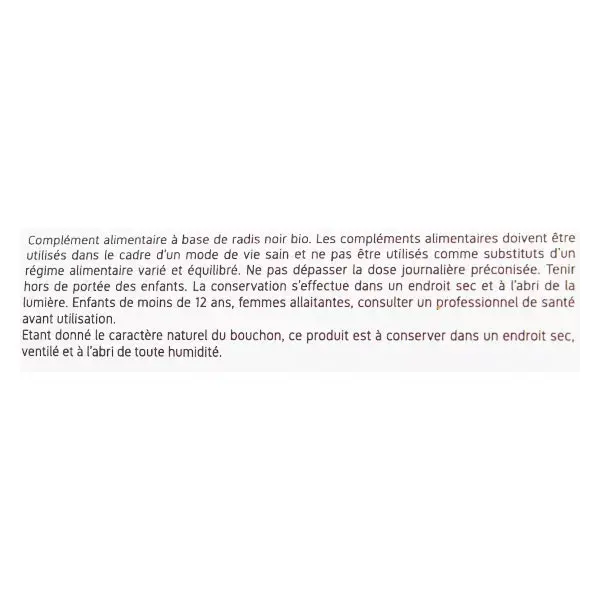 Nat & Form Écoresponsable Radis Noir Bio 200 gélules