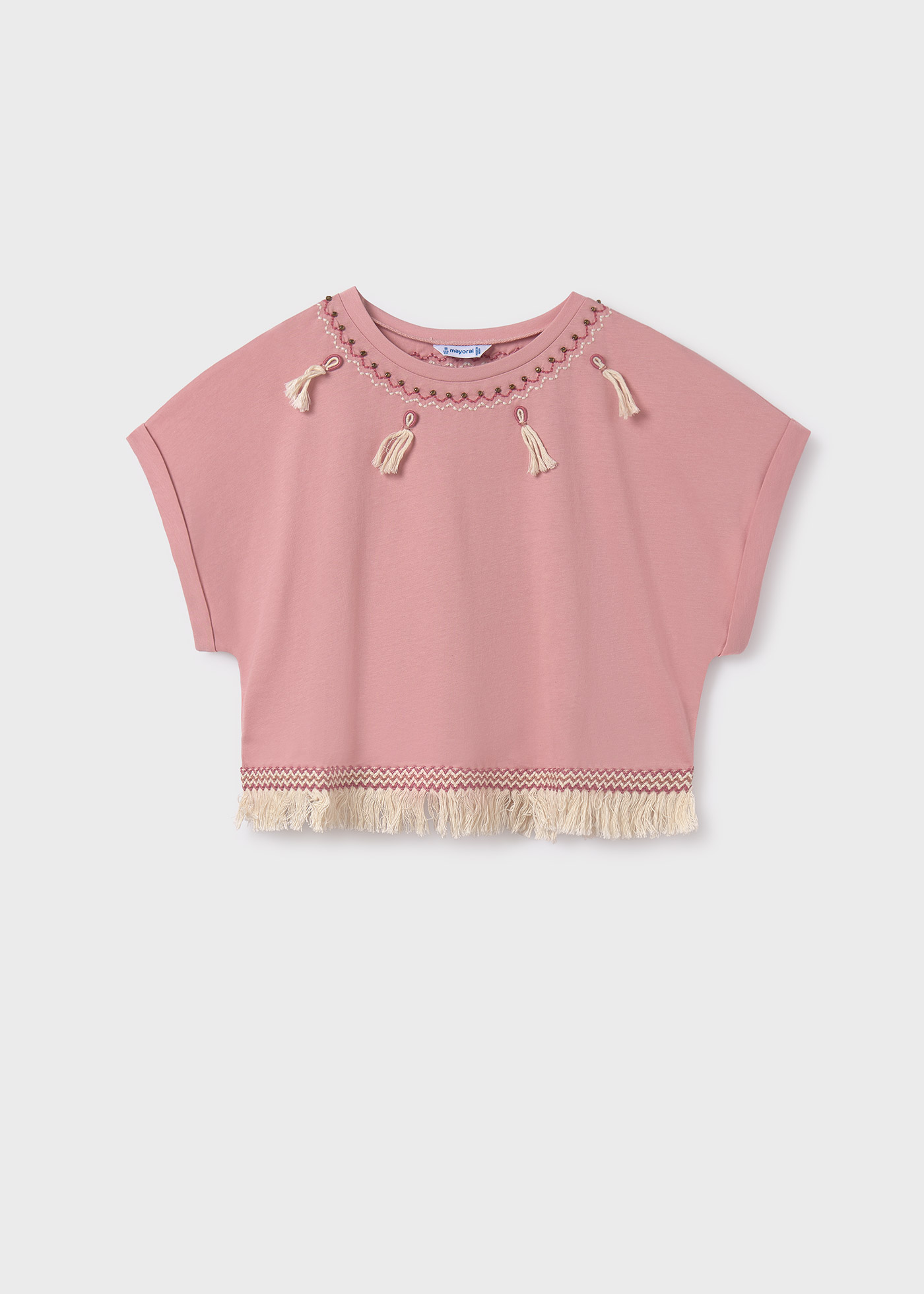 Camiseta feminina com franjas da Better Cotton