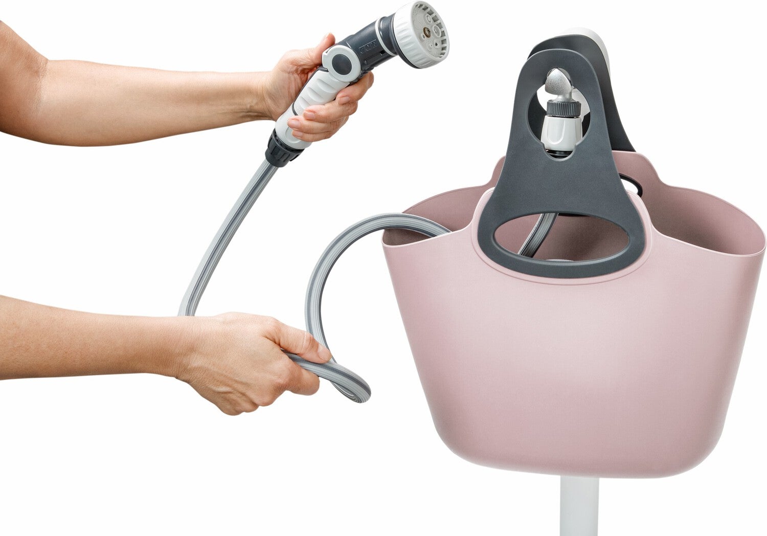 G.F. Garden Aquago Bunny tuinslang met slanghouder roze 25 m
