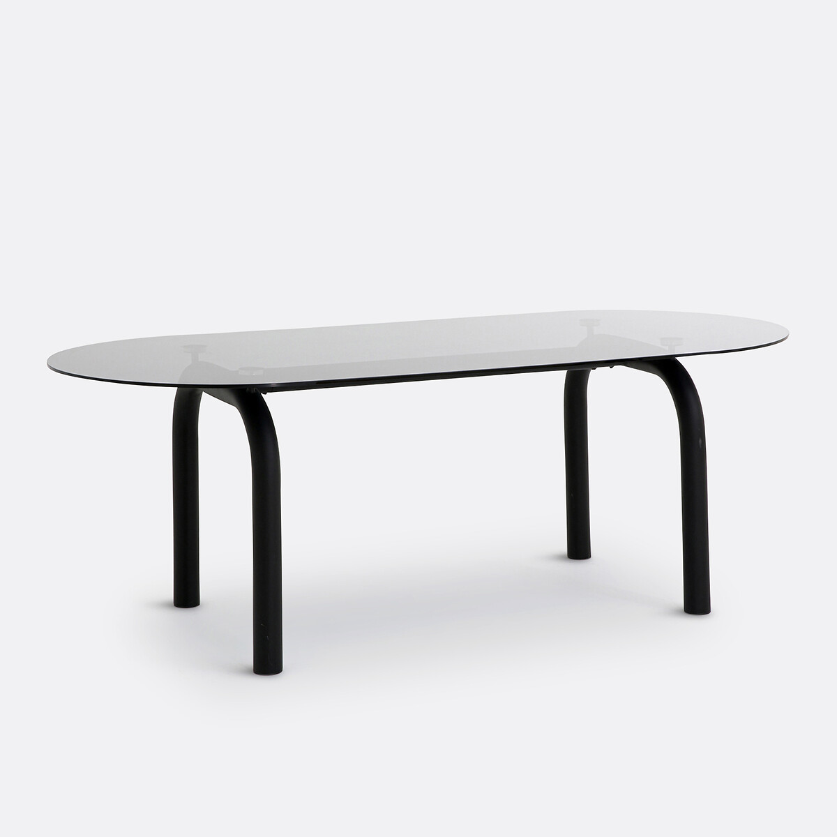 LA REDOUTE INTERIEURS<br>Mesa em aço e vidro fumê, Polly