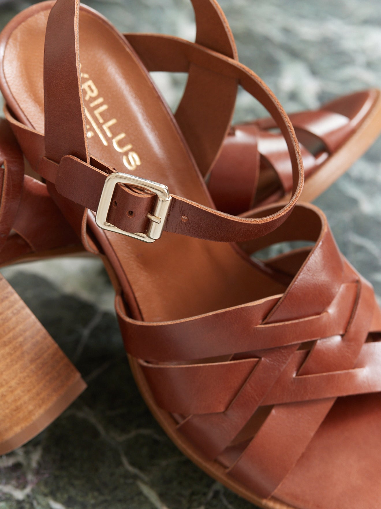 Sandales cuir à talon femme