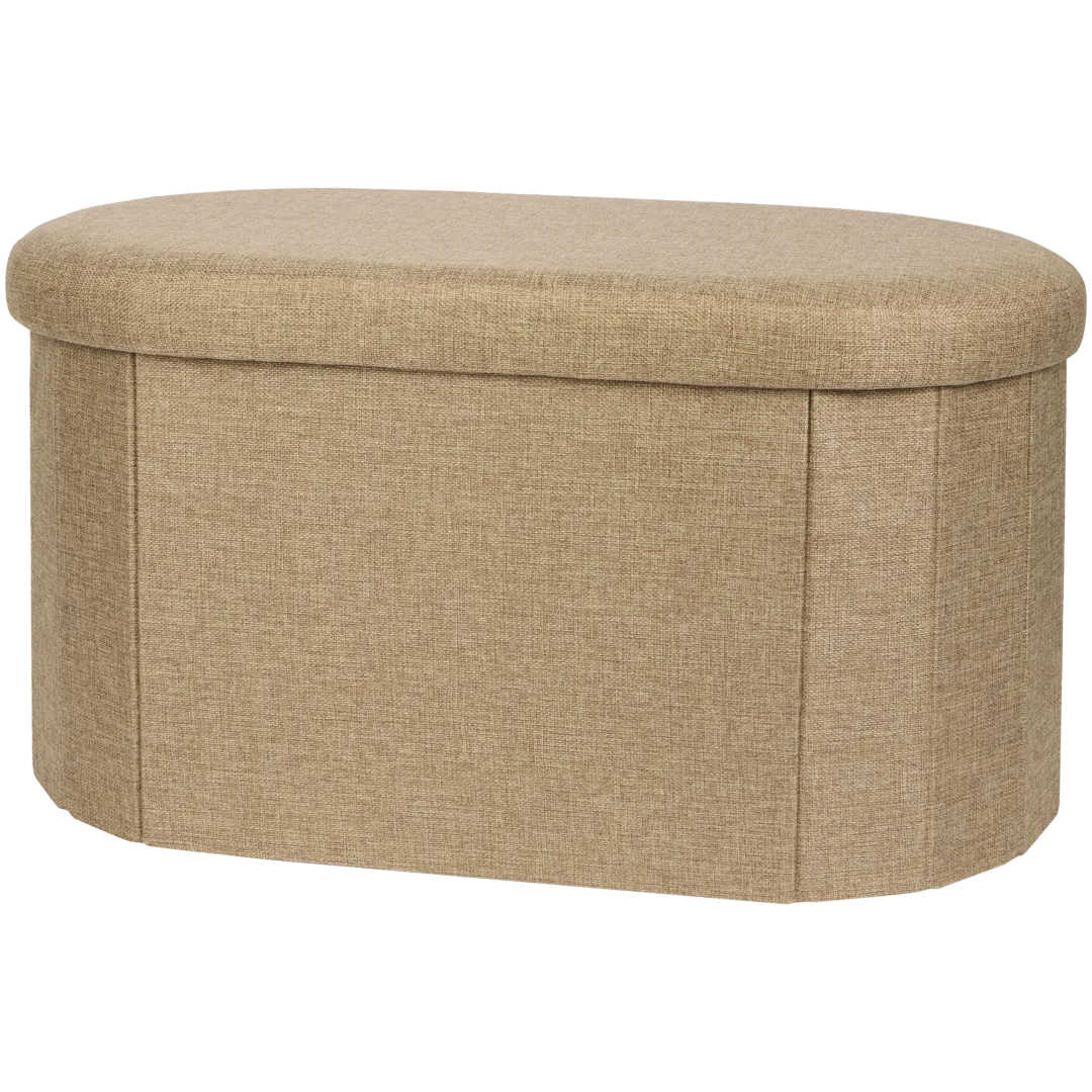 Pouf de rangement en peluche
