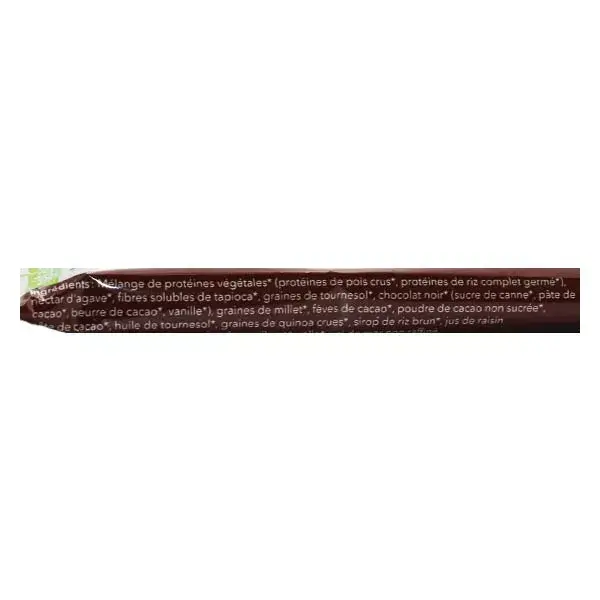 Barra de proteína vegetal com chocolate orgânico Vit'all+ 50g
