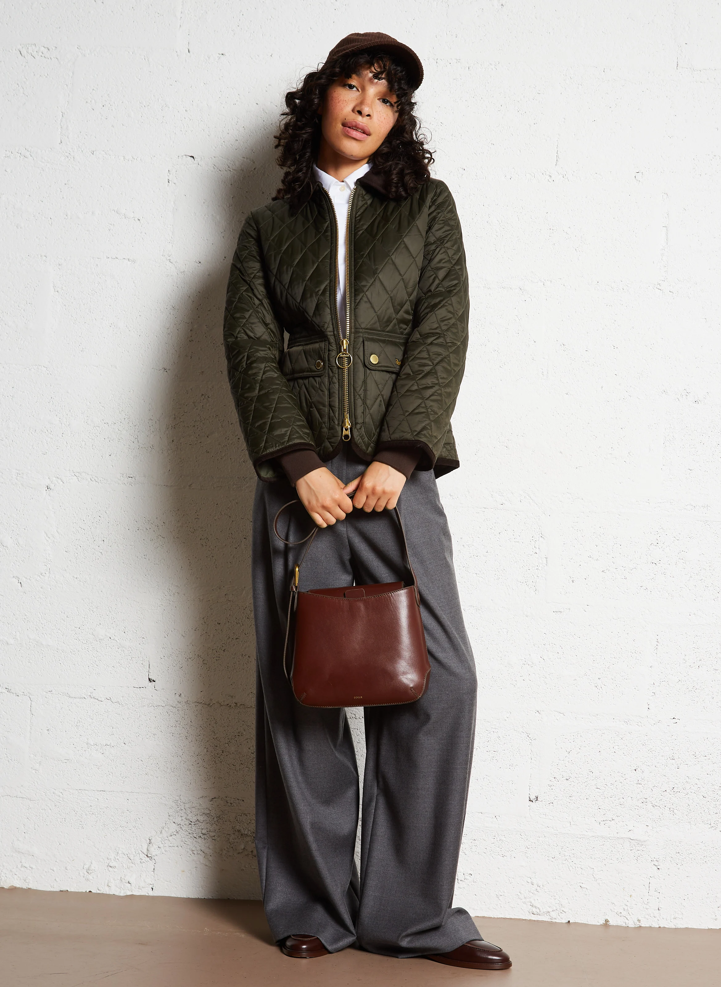 BORA - Sac bandoulière en cuir | Marron