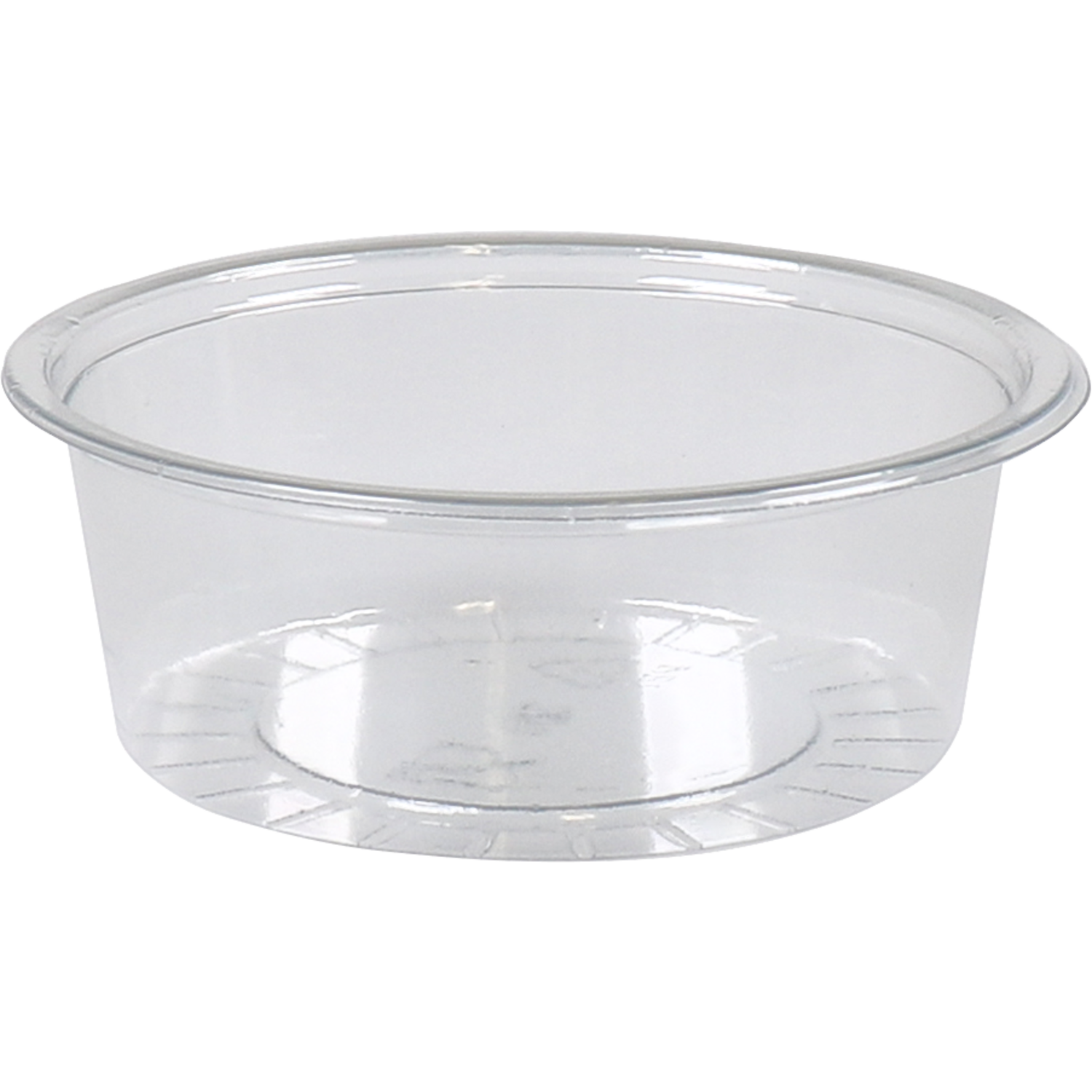 Cup, gerecycled PET, 80ml, Ø 75mm, transparant