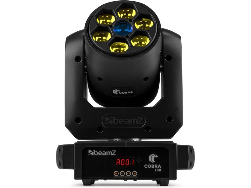 BeamZ Moving Head COBRA 160 Kompakter LED-Moving Head mit Bee Eye Effekt