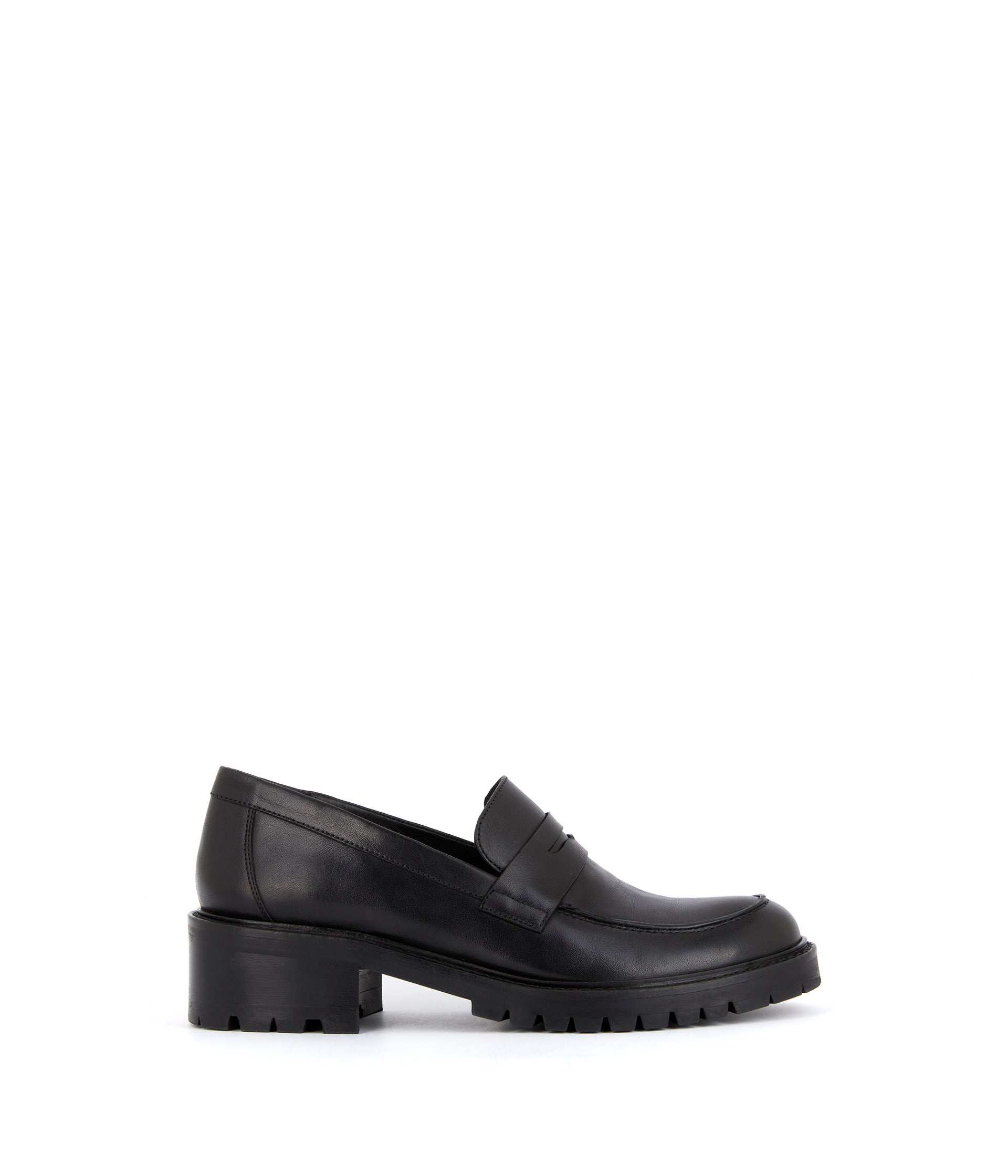Mocassins noirs crantés Aubree