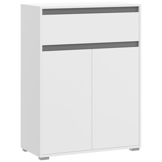 Schuhschrank Torino 76 x 102 cm weiß/grau
