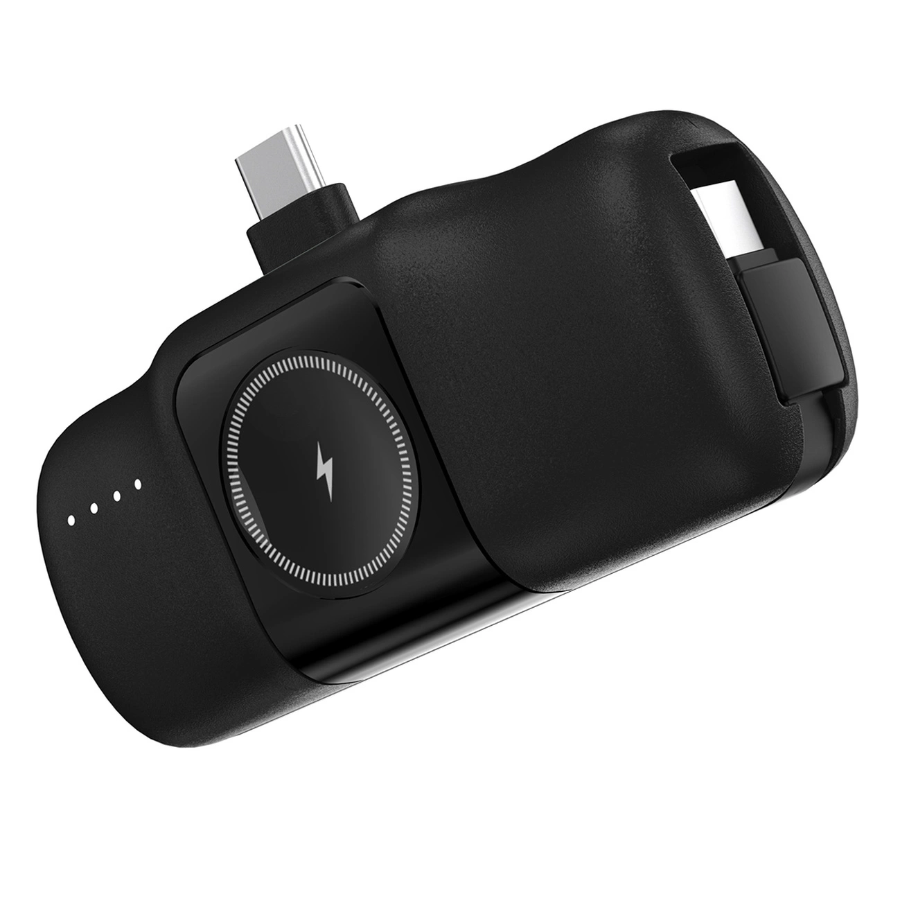 (15W) 5000mAh USB C Powerbank Ladegerät inkl. USB C Ladekabel mit LED Anzeige - Schwarz