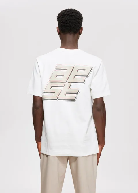 T-shirt met print delta bruin (TAU.L)