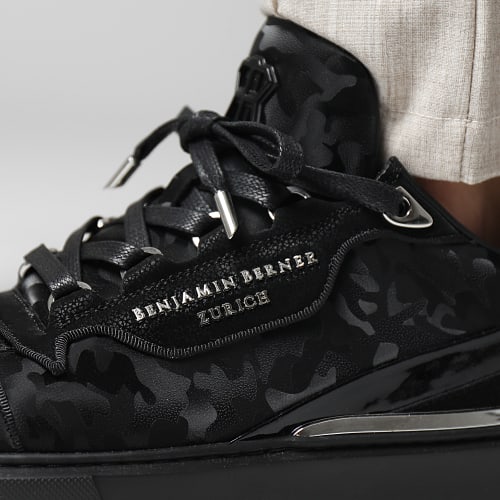 Baskets Raphael Low Top Reflective Camouflage All Black