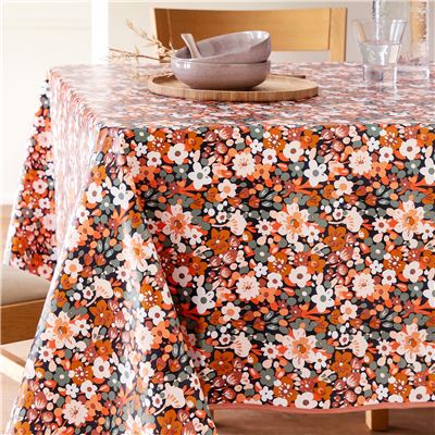 Toile cirée motif floral