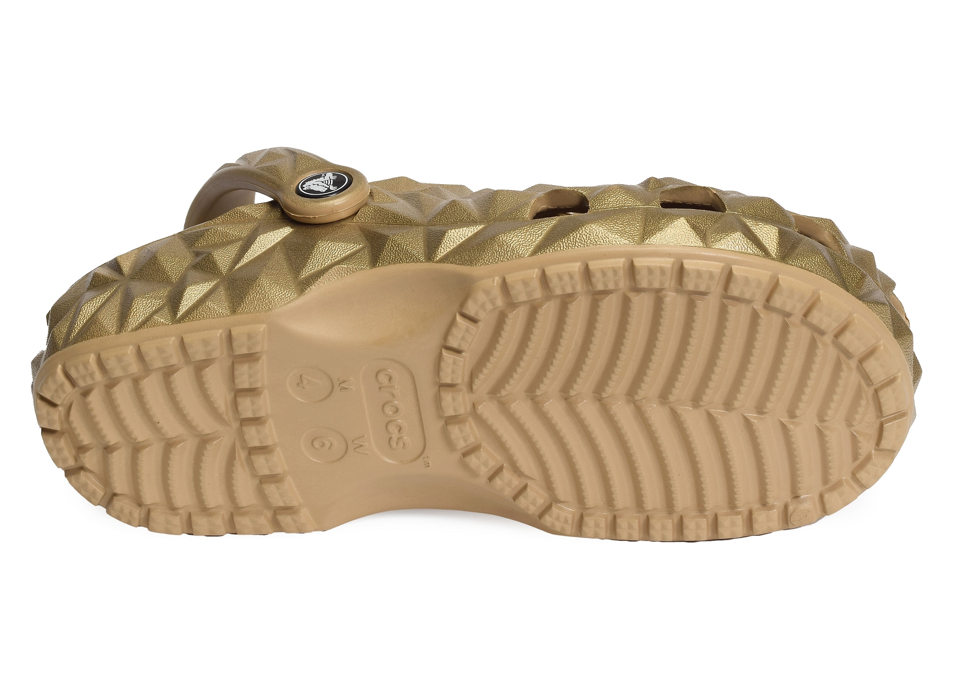 Classic geometric clog gold