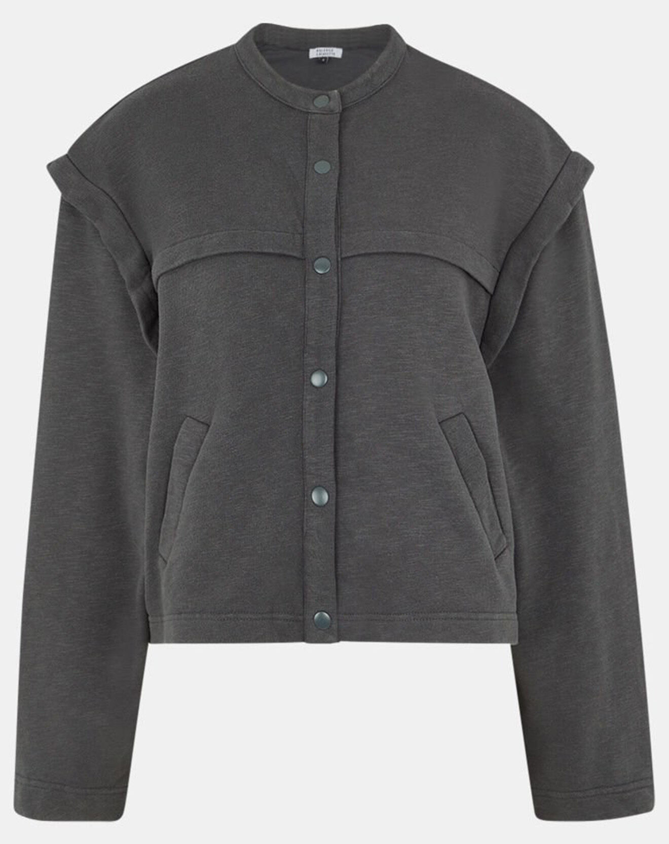 Galeries Lafayette Veste courte en Coton Léonor gris foncé