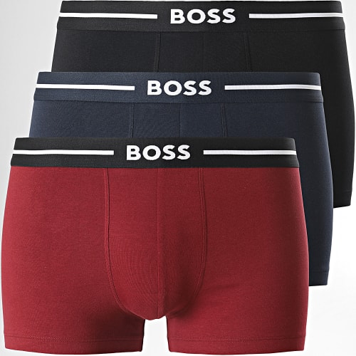 Lot De 3 Boxers 50499390 Noir Bleu Marine Bordeaux