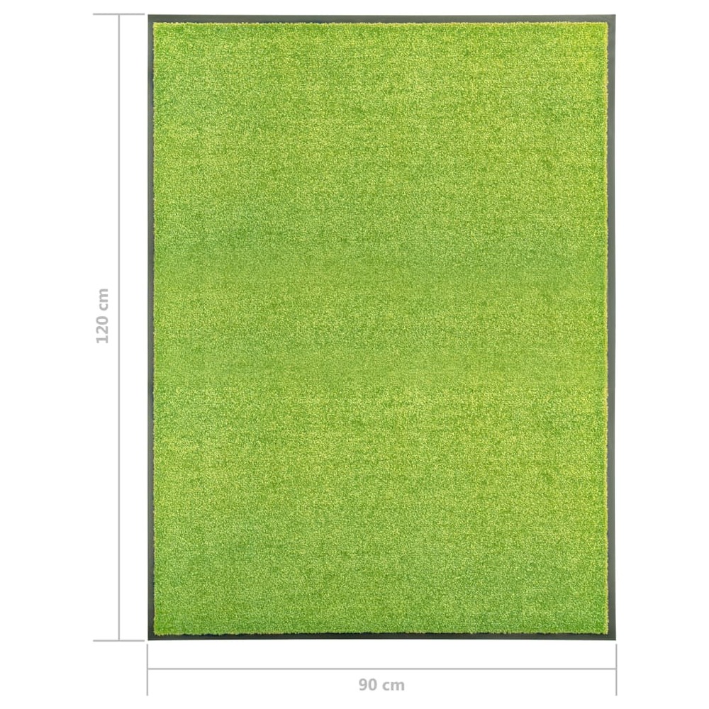 Paillasson lavable vert 90x120 cm