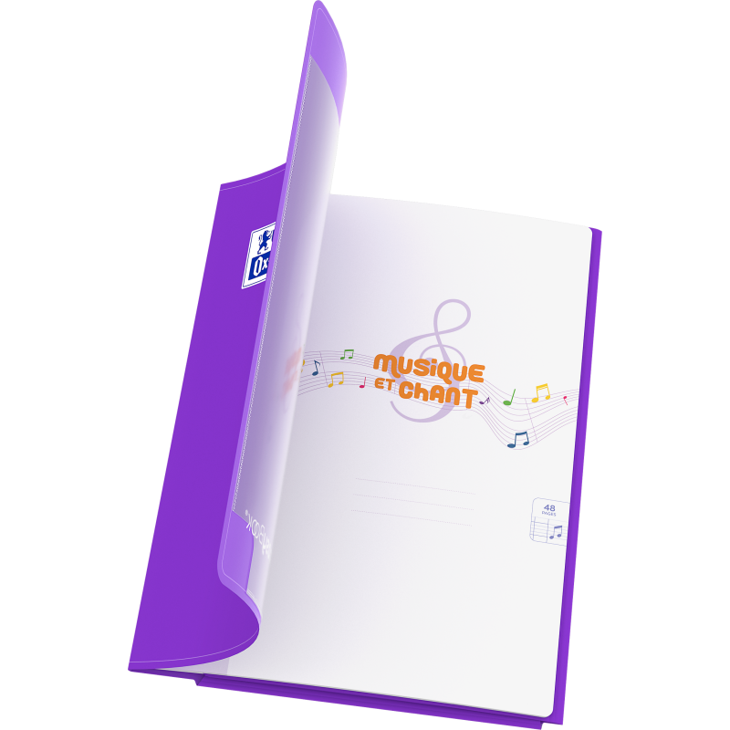 Cahier Oxford Easybook Musique Et Chants Agrafe 240X320 48P Optik P. Seyes/Musique Polypro Assorti