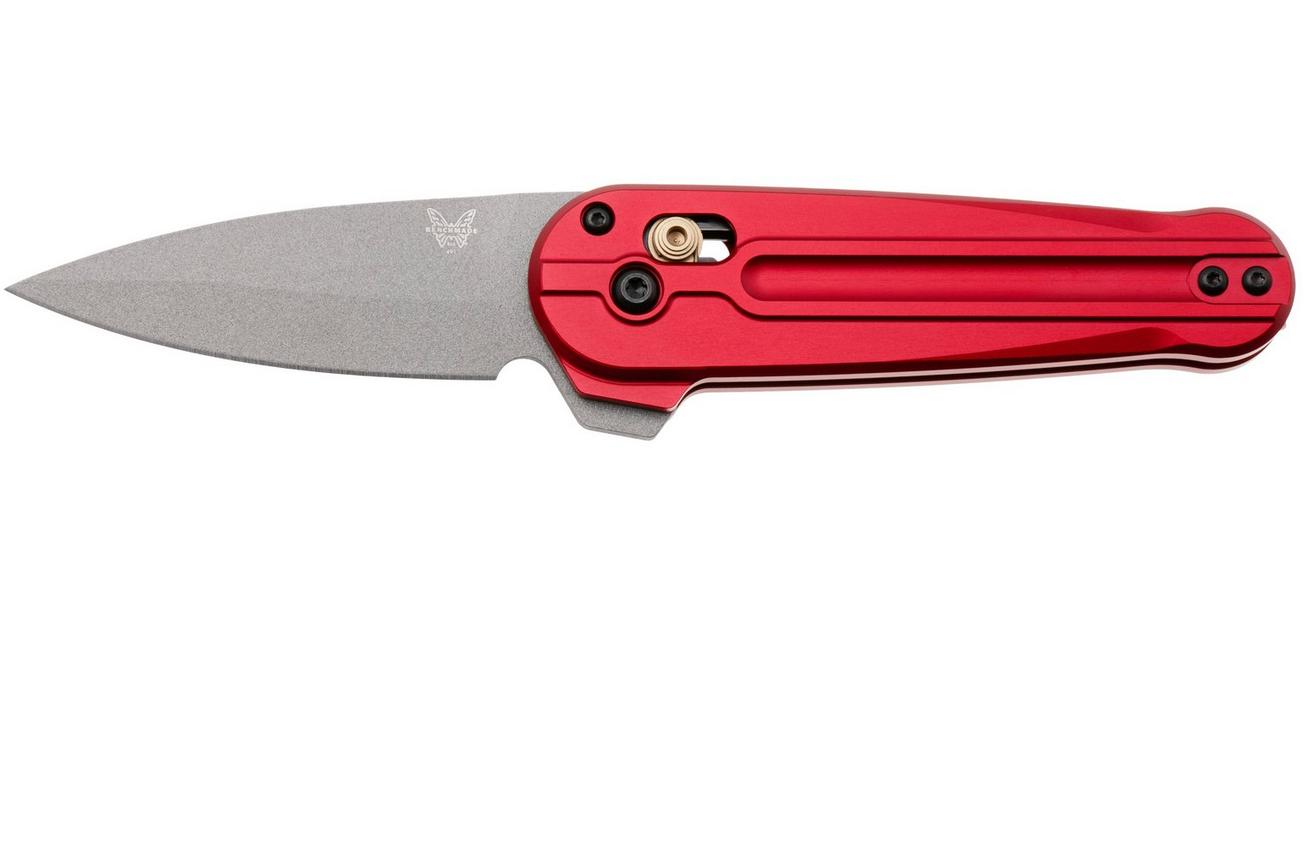 Benchmade Lowden 491GY-01 PVD M390, Phoenix Red Aluminium, zakmes