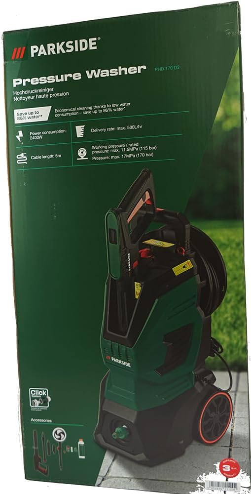 HEADNMORE® Bundle - Parkside® Hochdruckreiniger PHD 170 (500 l/h) + HEADNMORE® Flaschenöffner als Schlüsselanhänger