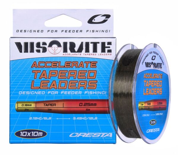 Tête de ligne Cresta Visorate Accelerate Tapered Leader 0,18-0,25mm (10m)