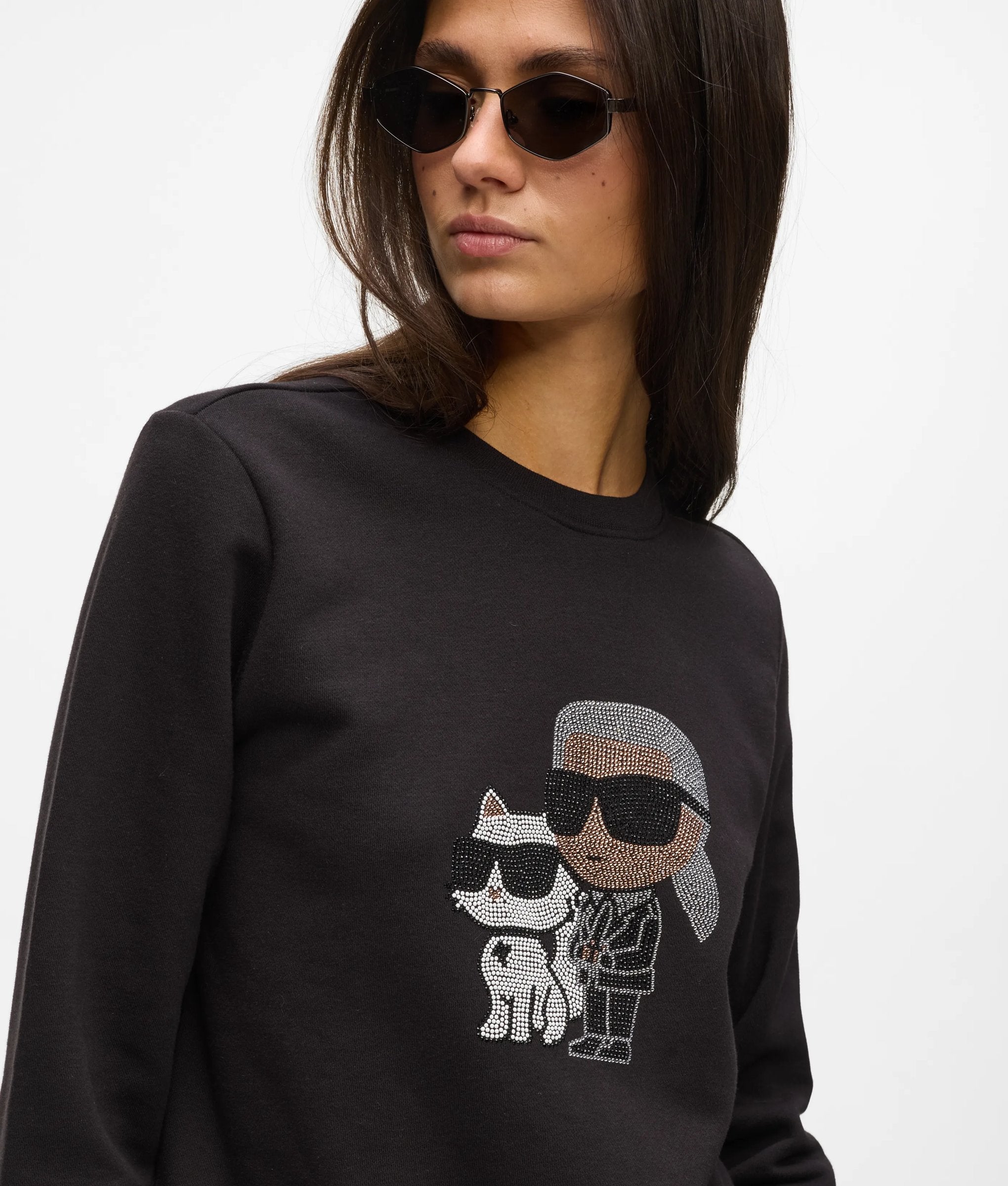 Ikon Karl & Choupette sweatshirt met strass