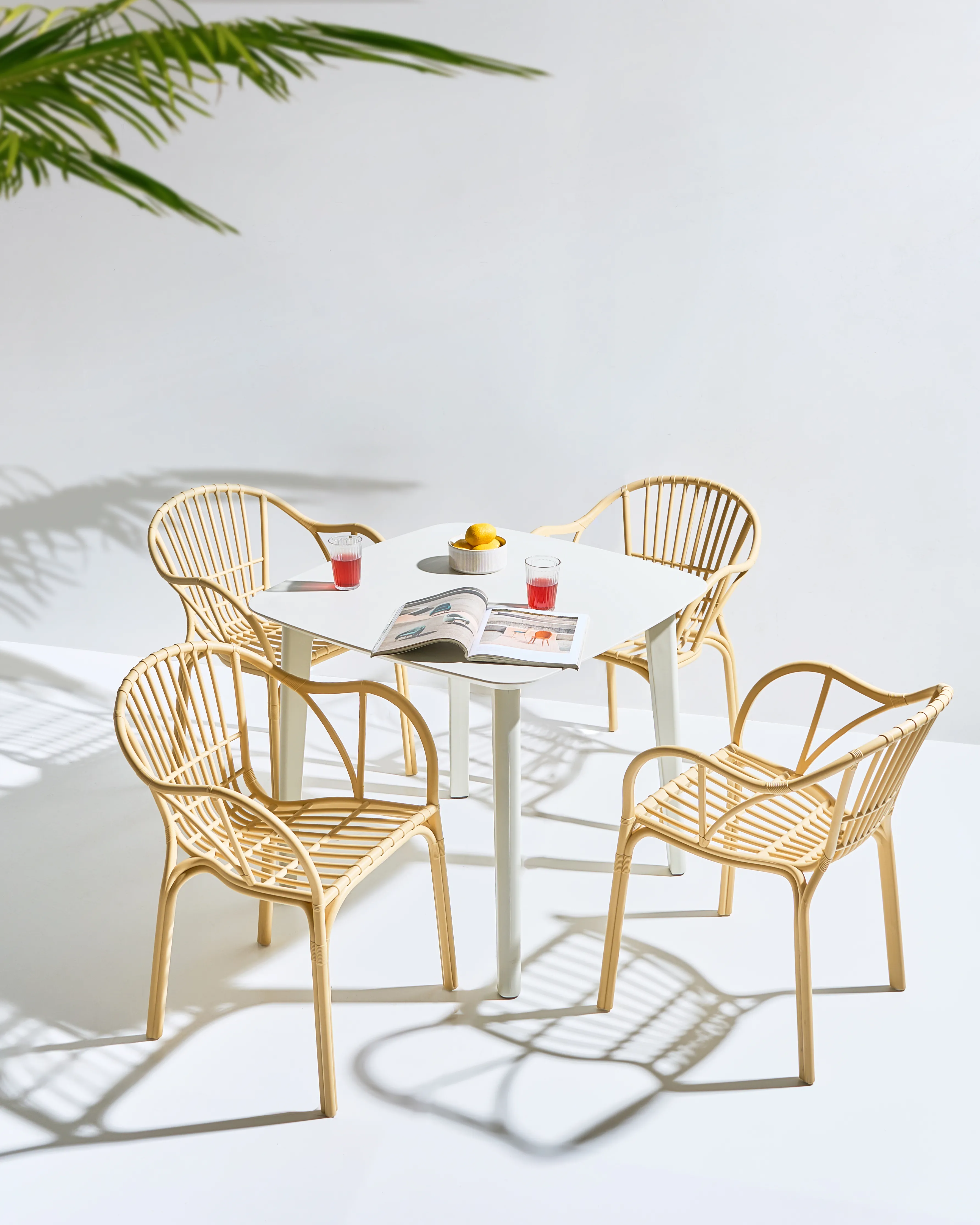 Set van 4 tuinstoelen ANDORA Beige