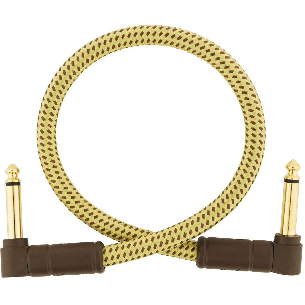 Fender Deluxe Cables instrumentkabel 30 cm tweed geel