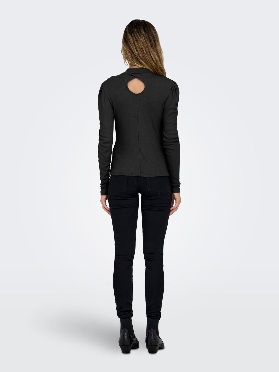 ONLFAITH Top Dark Grey Melange