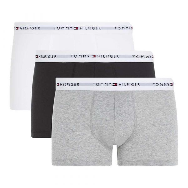 Tommy Hilfiger Boxers Signature Essential Um0um02761 3 Unidades Grey Heather / Black / White S