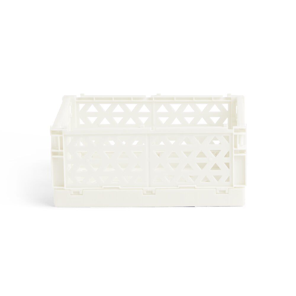 Caisse pliable polypropylène 17x12x7.5cm gris pastel