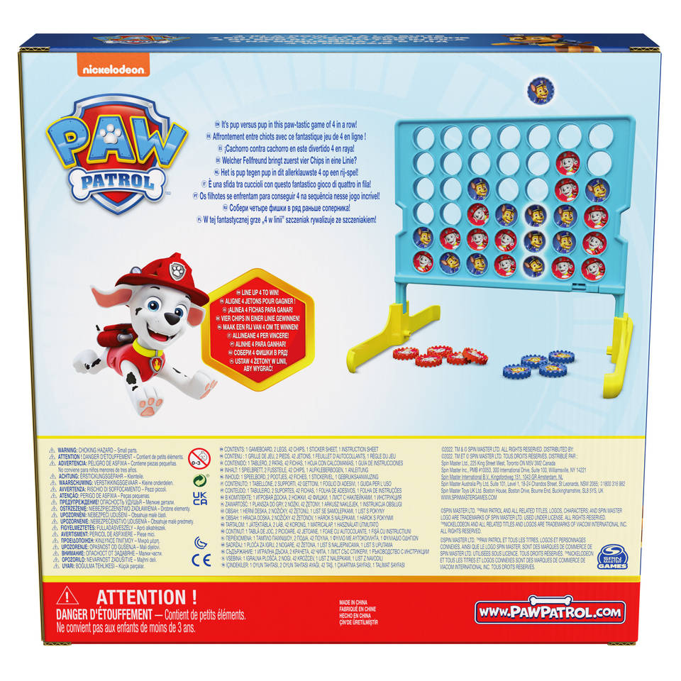 PAW Patrol vier op een rij