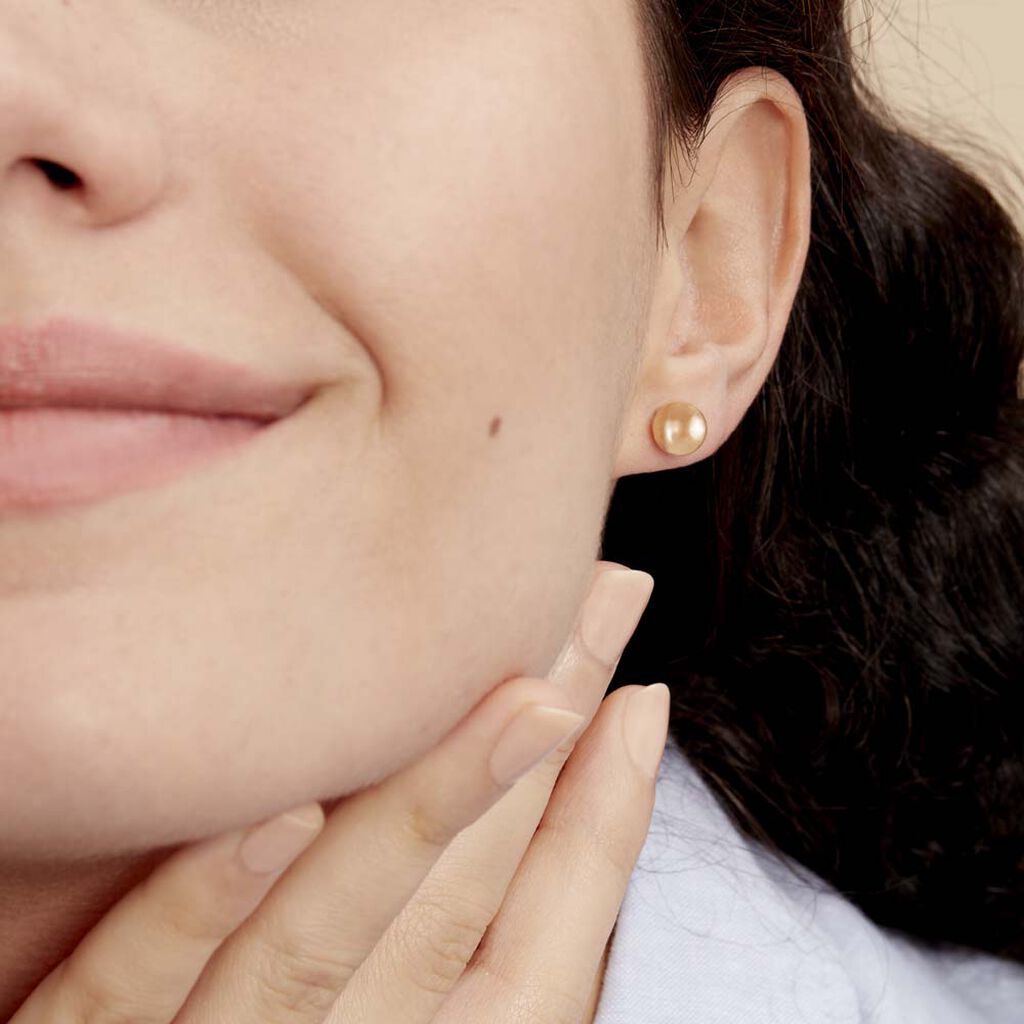 Boucles D'oreilles Puces Fidelia Boule Or Jaune