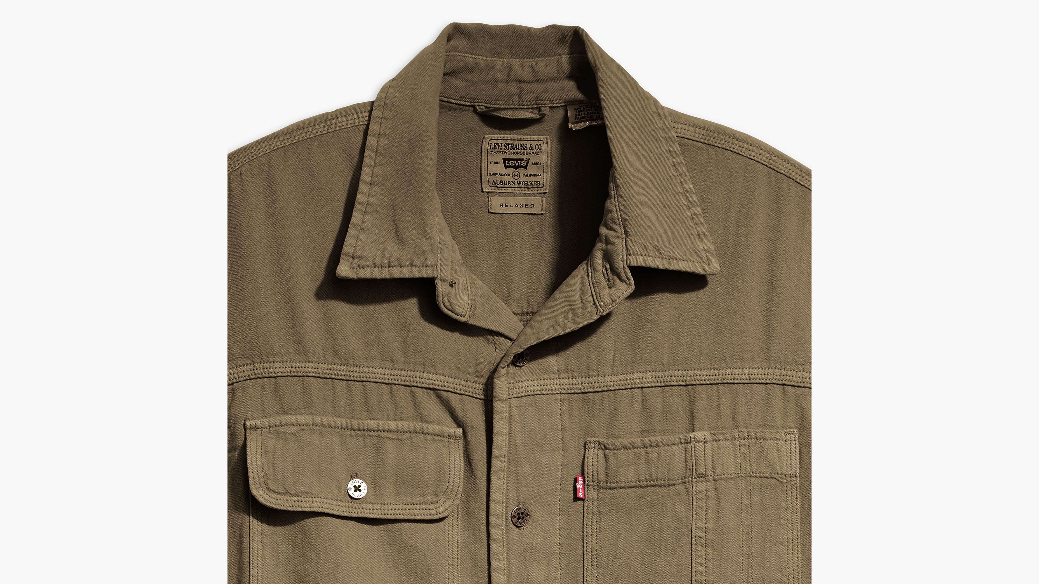 Chemise Worker manches courtes Auburn - Otter Natural Garment Dye - Marron