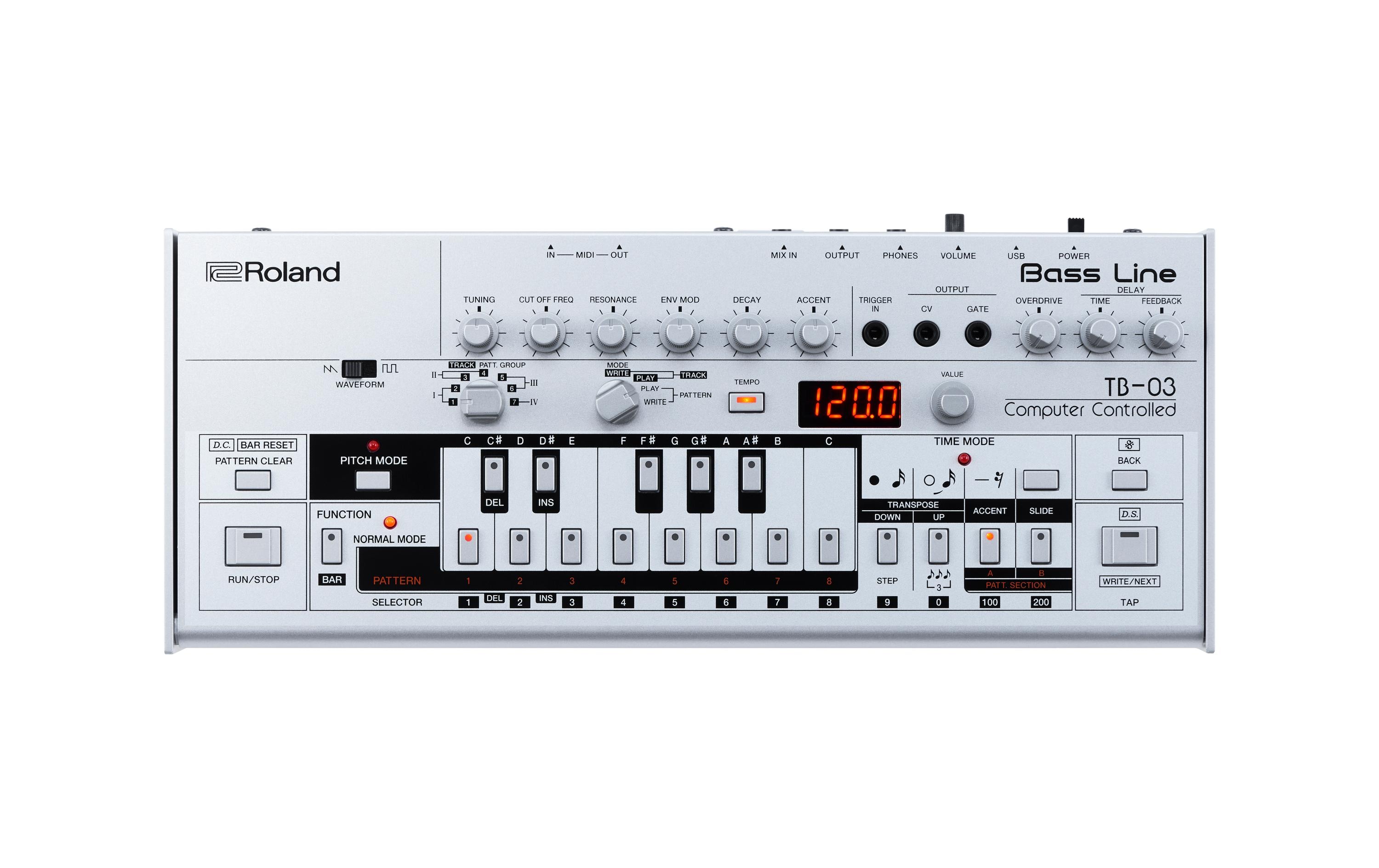 Synthesizer TB-03<br>Bass Line Synth basierend auf TB-303