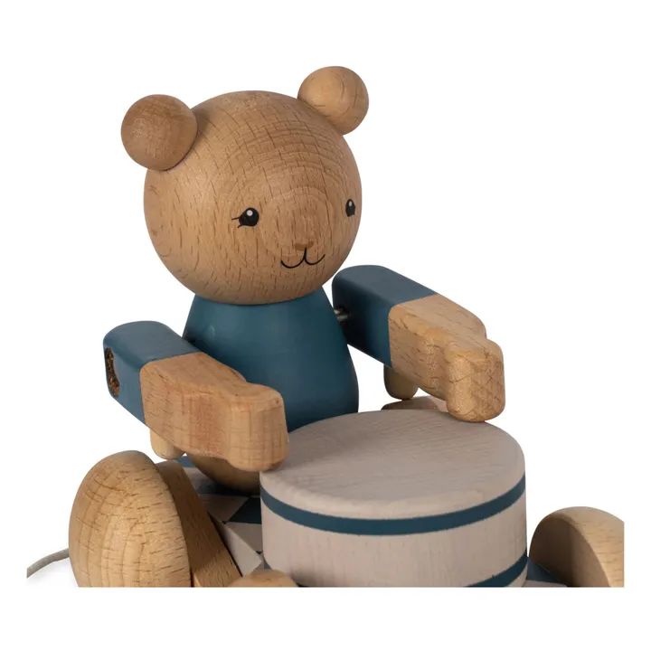 Konges Sløjd Jouet à tirer Bear | Bleu