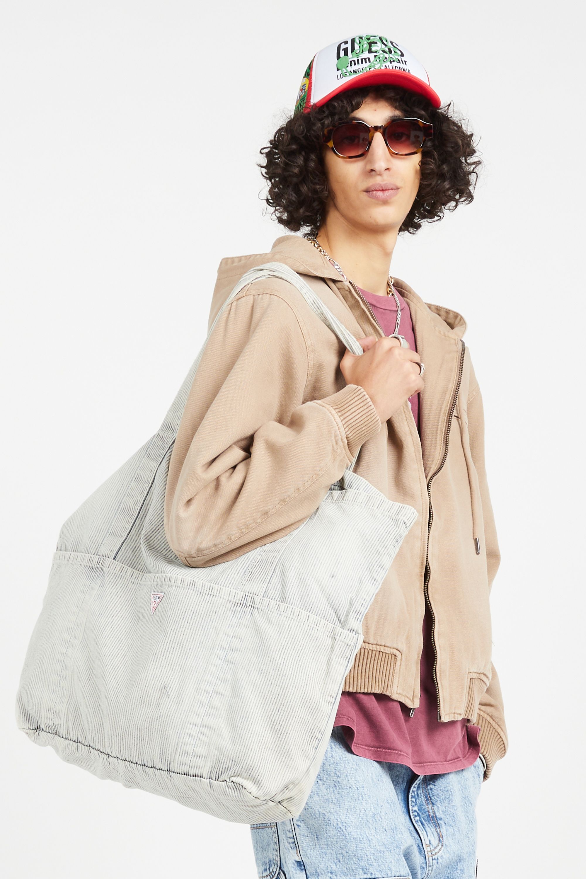 GUESS ORIGINALS Sac Tote O VTGE HICKORY TOTE S74 Multicolore
