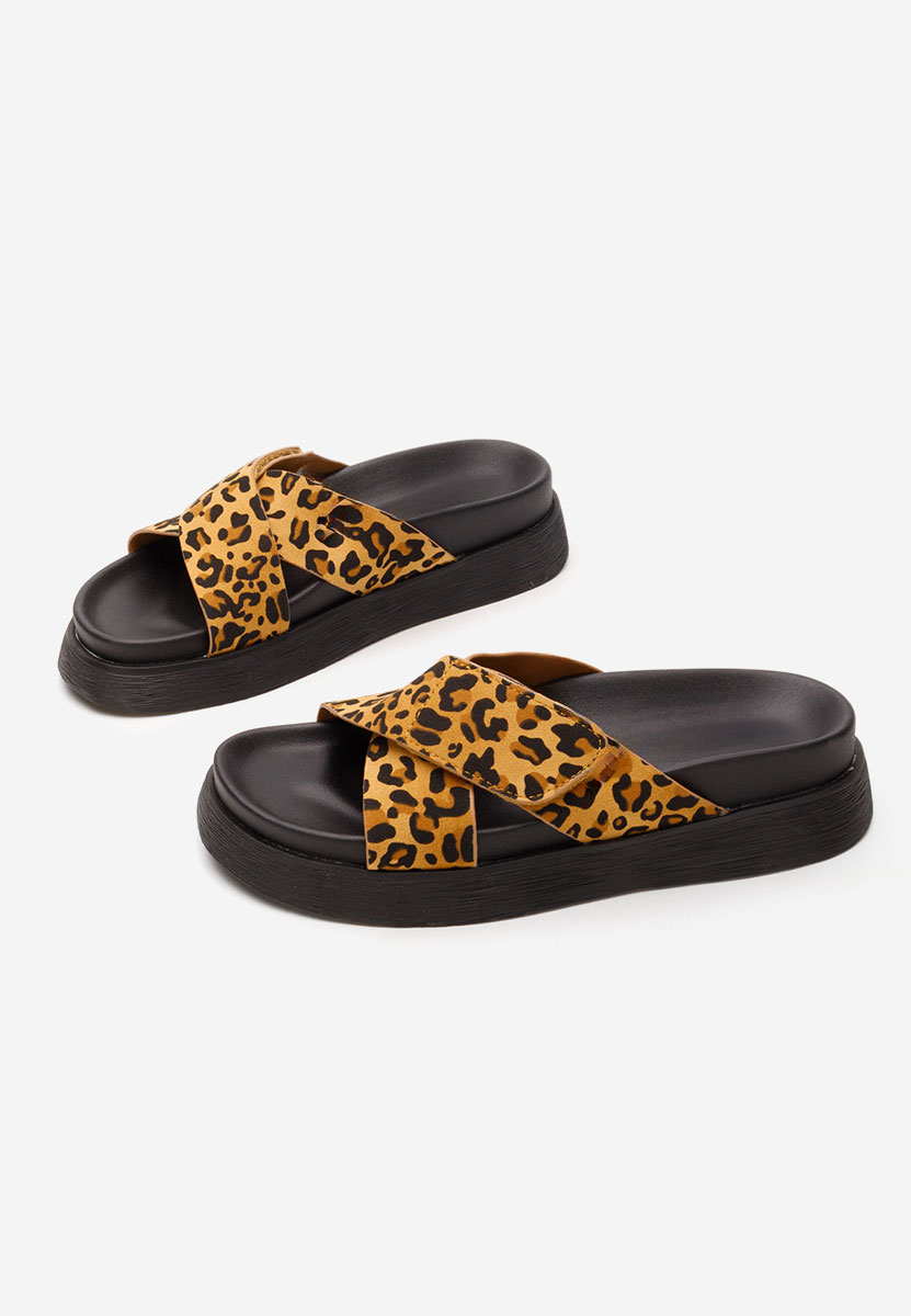 Mules plates femme leopard Cristela