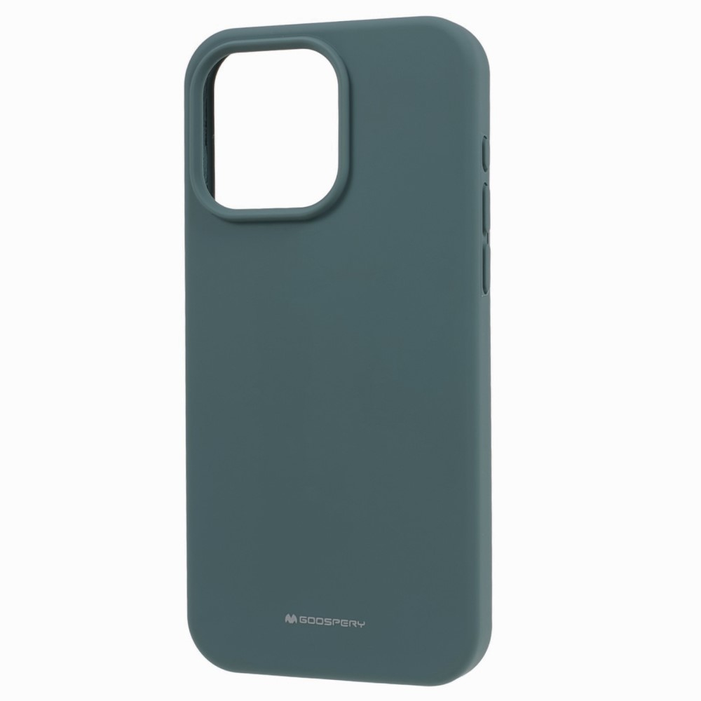 Mercury Goospery - iPhone 15 Pro Silikon Case Hülle - Dunkelgrün (Matt)