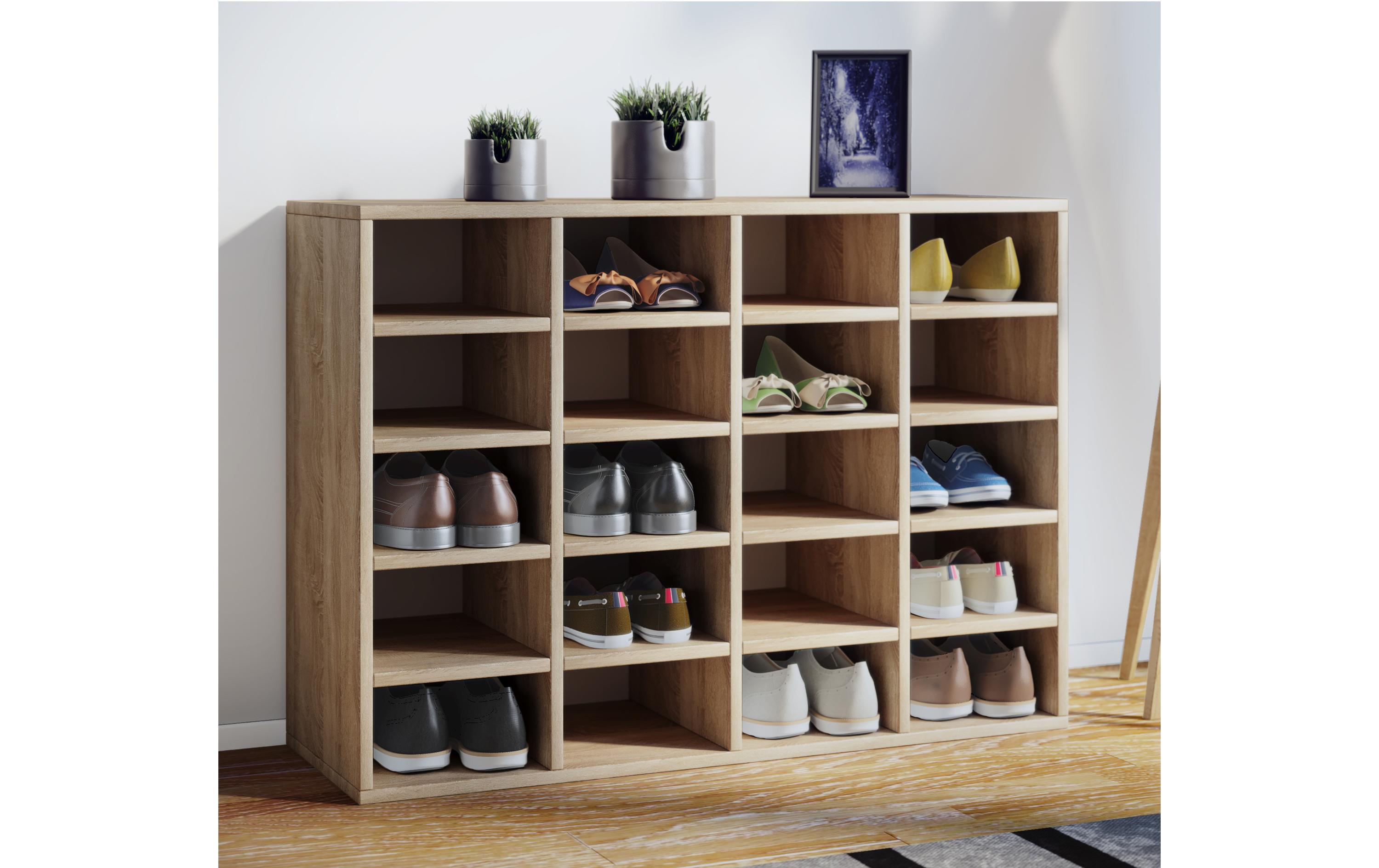 Schuhschrank Hinsol L 92 x 67 cm, Sonoma-Eiche<br>Schuhablage