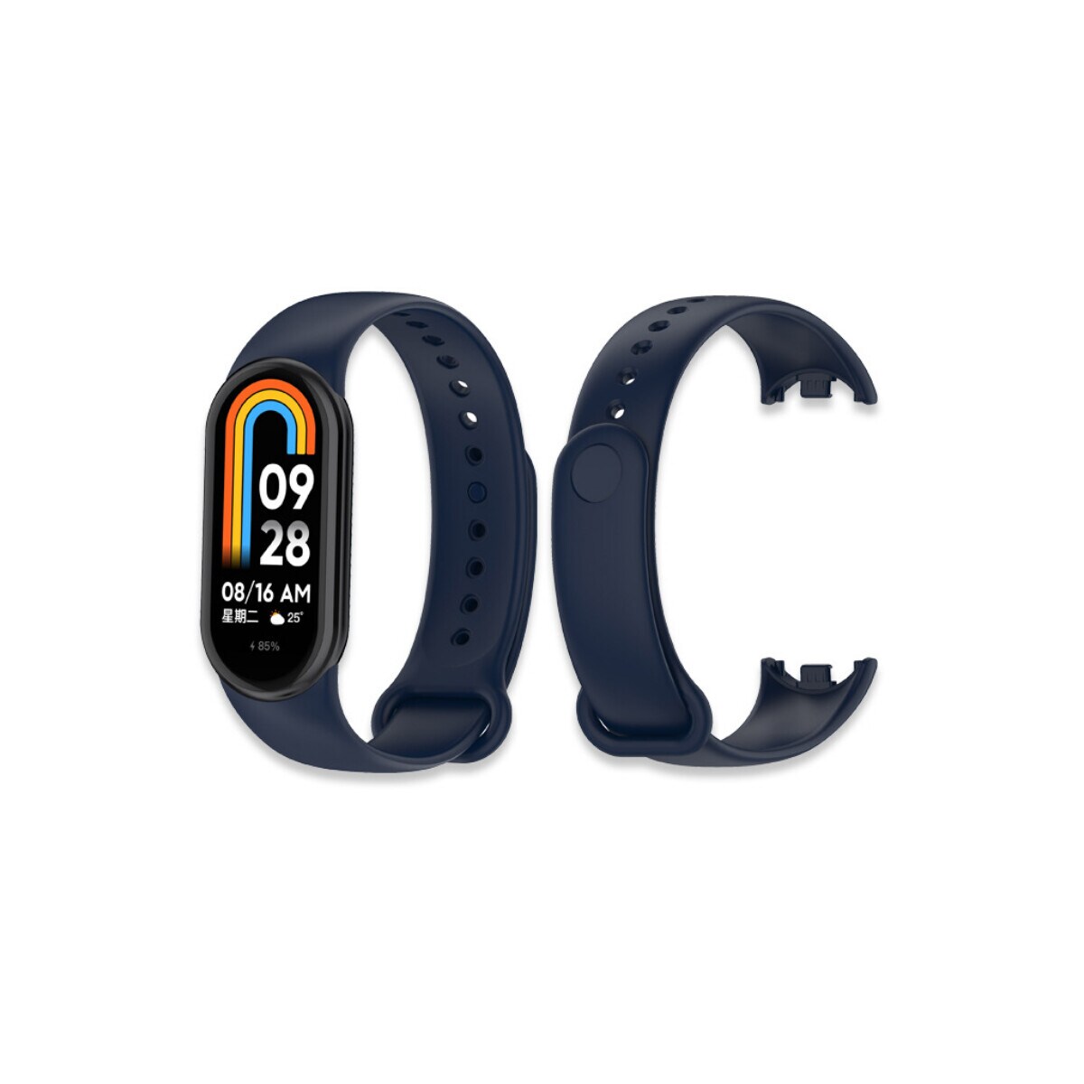 Xiaomi Mi Band 8 TPU Strap Armband Schwarz