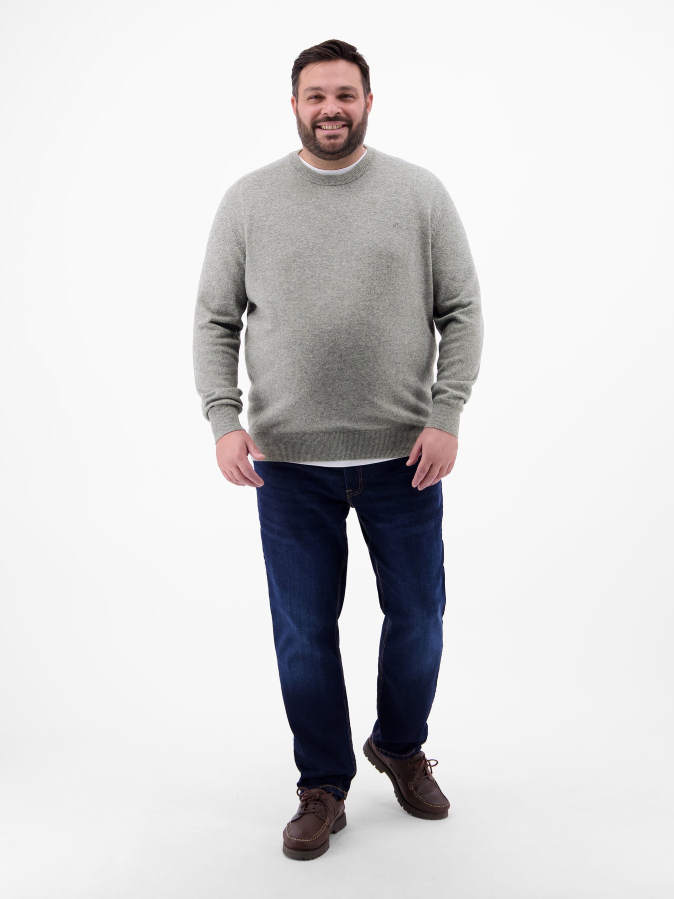 Strickpullover in Großen Größen in Schurwoll-Kaschmir-Mix