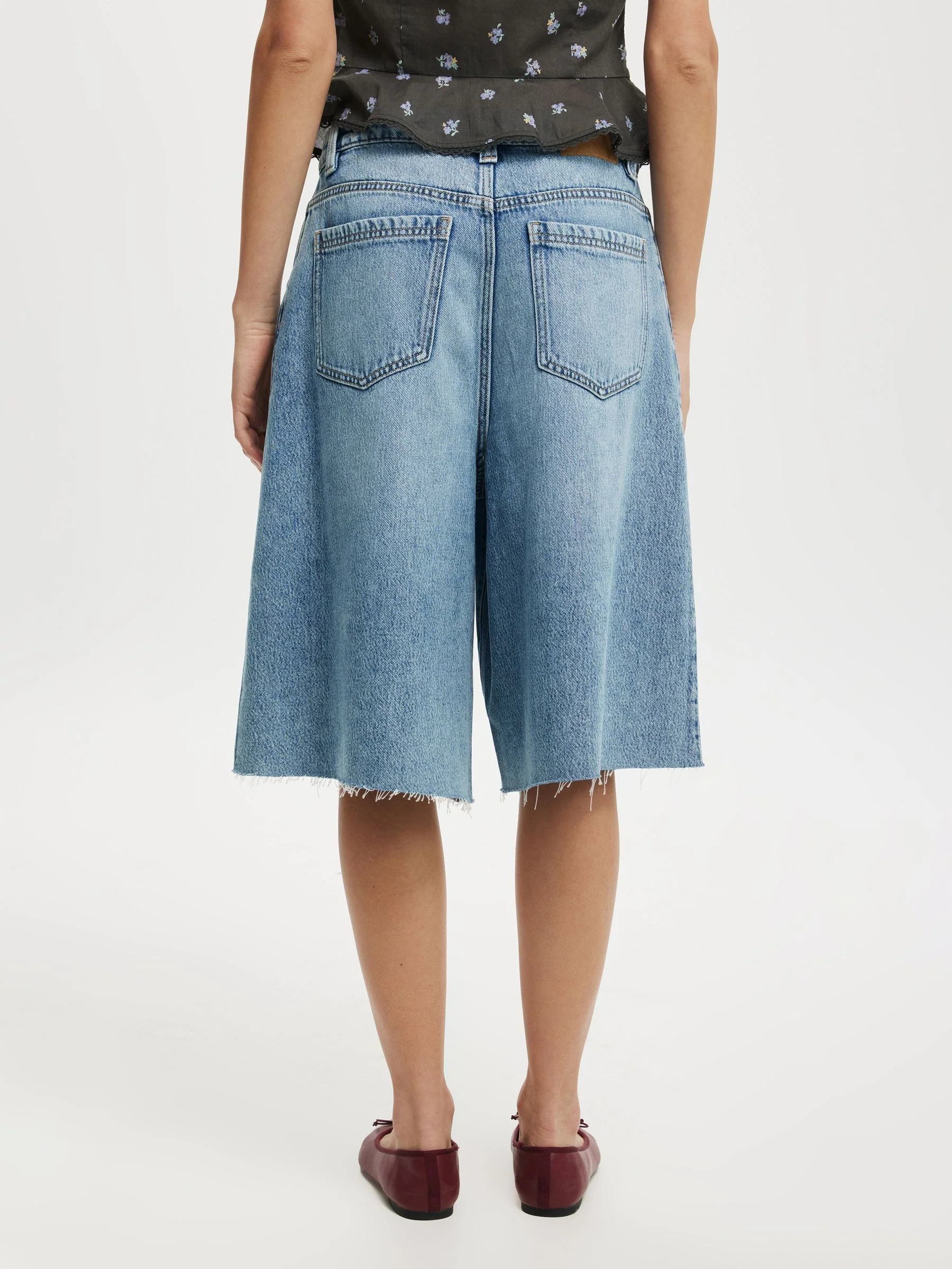 Blauw chroom - Cotton On Lyocell Wide Denim Jeans