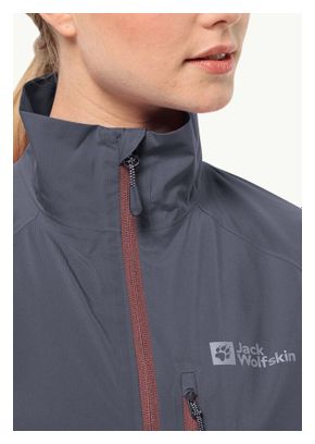 Veste Imperméable Femme Jack Wolfskin Morobbia 2.5L Gris