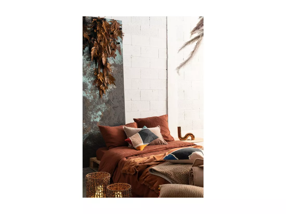 Édredon Fara caramel 85 x 200 cm Vivaraise