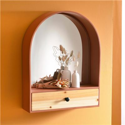 Etagère murale avec miroir